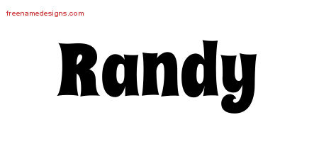 Groovy Name Tattoo Designs Randy Free
