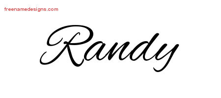 Cursive Name Tattoo Designs Randy Free Graphic