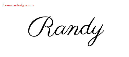 Classic Name Tattoo Designs Randy Printable