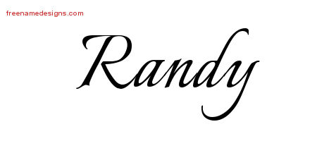 Calligraphic Name Tattoo Designs Randy Free Graphic
