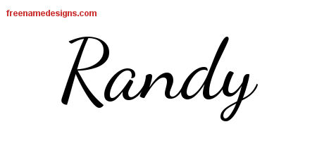 Lively Script Name Tattoo Designs Randy Free Download