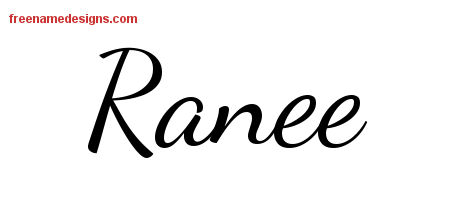 Lively Script Name Tattoo Designs Ranee Free Printout