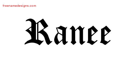 Blackletter Name Tattoo Designs Ranee Graphic Download