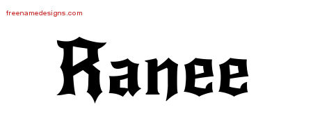 Gothic Name Tattoo Designs Ranee Free Graphic