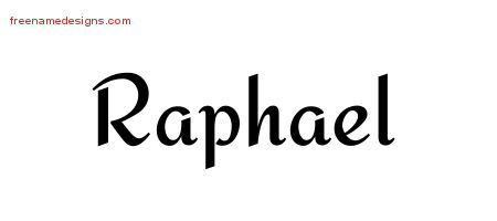 Calligraphic Stylish Name Tattoo Designs Raphael Free Graphic