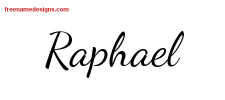 Lively Script Name Tattoo Designs Raphael Free Download
