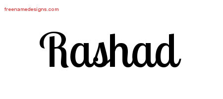 Handwritten Name Tattoo Designs Rashad Free Printout