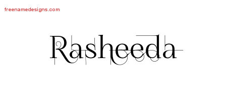 Decorated Name Tattoo Designs Rasheeda Free