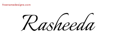Calligraphic Name Tattoo Designs Rasheeda Download Free