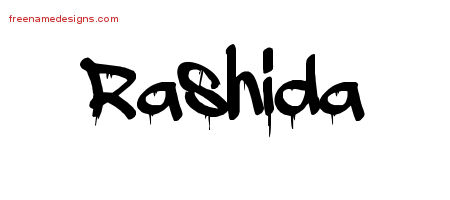 Graffiti Name Tattoo Designs Rashida Free Lettering