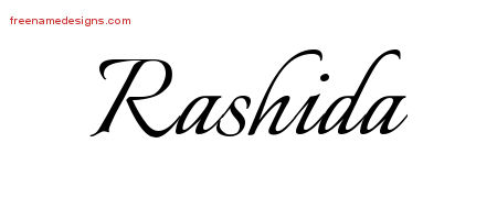 Calligraphic Name Tattoo Designs Rashida Download Free