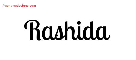 Handwritten Name Tattoo Designs Rashida Free Download