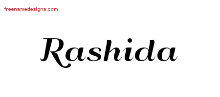 Art Deco Name Tattoo Designs Rashida Printable