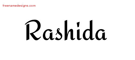 Calligraphic Stylish Name Tattoo Designs Rashida Download Free