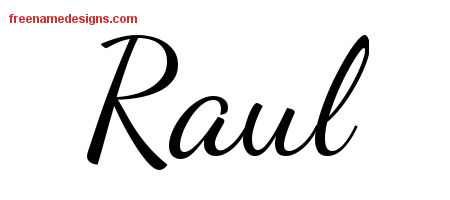 Lively Script Name Tattoo Designs Raul Free Download