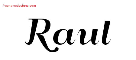 Art Deco Name Tattoo Designs Raul Graphic Download
