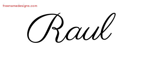 Classic Name Tattoo Designs Raul Printable