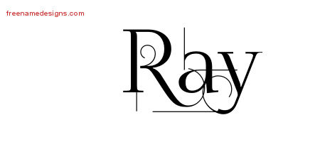 Decorated Name Tattoo Designs Ray Free Lettering