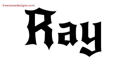 Gothic Name Tattoo Designs Ray Free Graphic