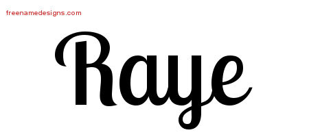 Handwritten Name Tattoo Designs Raye Free Download