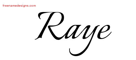 Calligraphic Name Tattoo Designs Raye Download Free