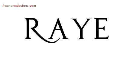 Regal Victorian Name Tattoo Designs Raye Graphic Download