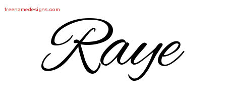 Cursive Name Tattoo Designs Raye Download Free