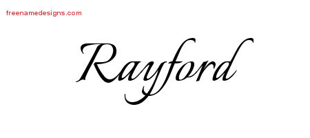 Calligraphic Name Tattoo Designs Rayford Free Graphic