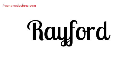 Handwritten Name Tattoo Designs Rayford Free Printout