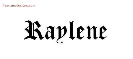 Blackletter Name Tattoo Designs Raylene Graphic Download