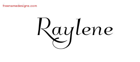 Elegant Name Tattoo Designs Raylene Free Graphic