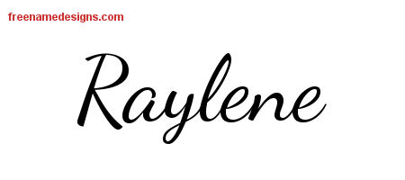 Lively Script Name Tattoo Designs Raylene Free Printout