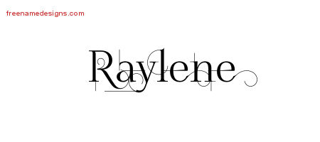 Decorated Name Tattoo Designs Raylene Free