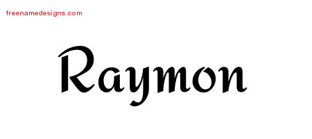 Calligraphic Stylish Name Tattoo Designs Raymon Free Graphic