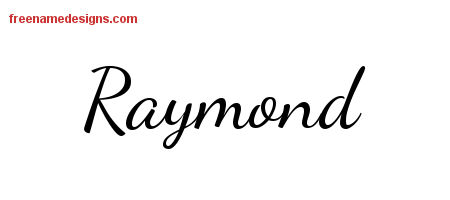 Lively Script Name Tattoo Designs Raymond Free Printout