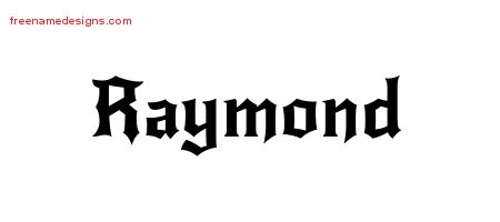 Gothic Name Tattoo Designs Raymond Free Graphic