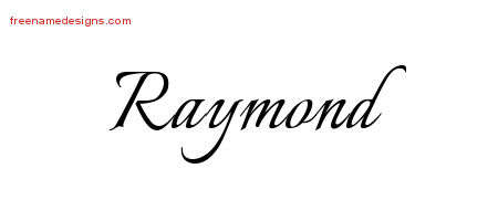 Calligraphic Name Tattoo Designs Raymond Free Graphic