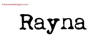 Vintage Writer Name Tattoo Designs Rayna Free Lettering
