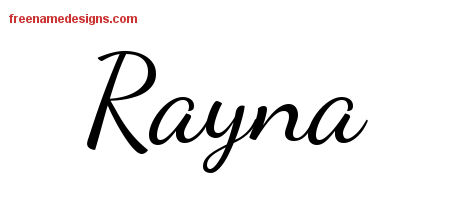 Lively Script Name Tattoo Designs Rayna Free Printout
