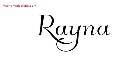 Elegant Name Tattoo Designs Rayna Free Graphic