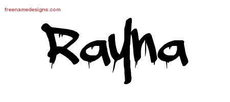 Graffiti Name Tattoo Designs Rayna Free Lettering