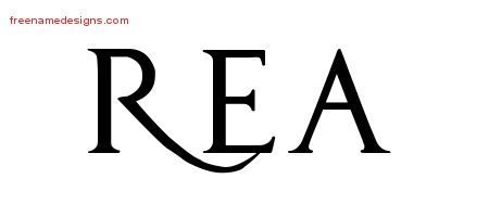 Regal Victorian Name Tattoo Designs Rea Graphic Download