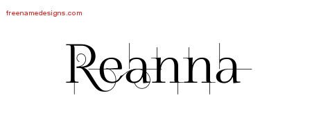 Decorated Name Tattoo Designs Reanna Free