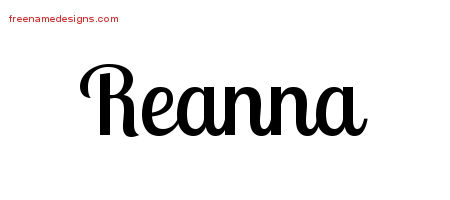 Handwritten Name Tattoo Designs Reanna Free Download