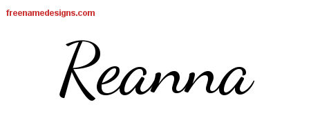 Lively Script Name Tattoo Designs Reanna Free Printout