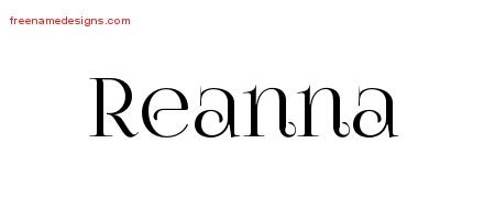 Vintage Name Tattoo Designs Reanna Free Download