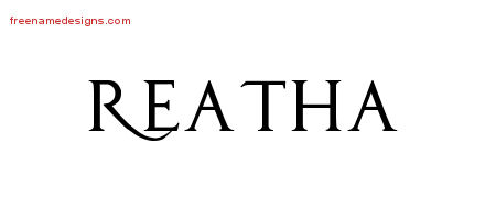 Regal Victorian Name Tattoo Designs Reatha Graphic Download