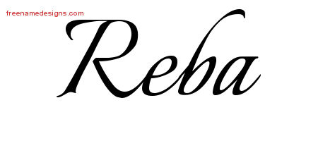 Calligraphic Name Tattoo Designs Reba Download Free
