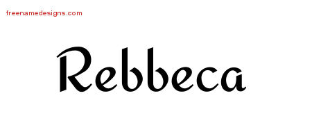 Calligraphic Stylish Name Tattoo Designs Rebbeca Download Free
