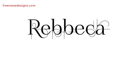 Decorated Name Tattoo Designs Rebbeca Free